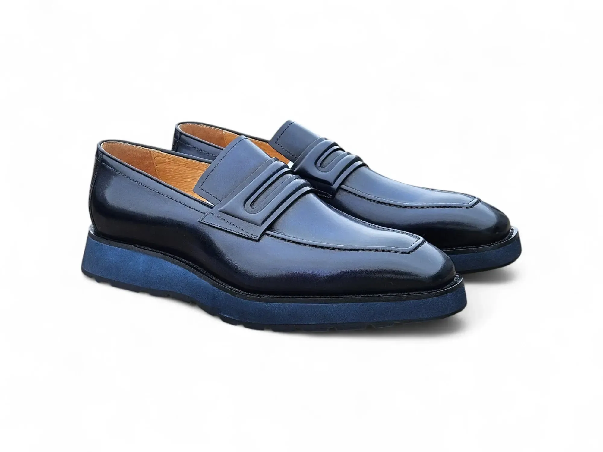 Leather Penny Loafer in Chunky Sole sold by Alberto Nardoni
