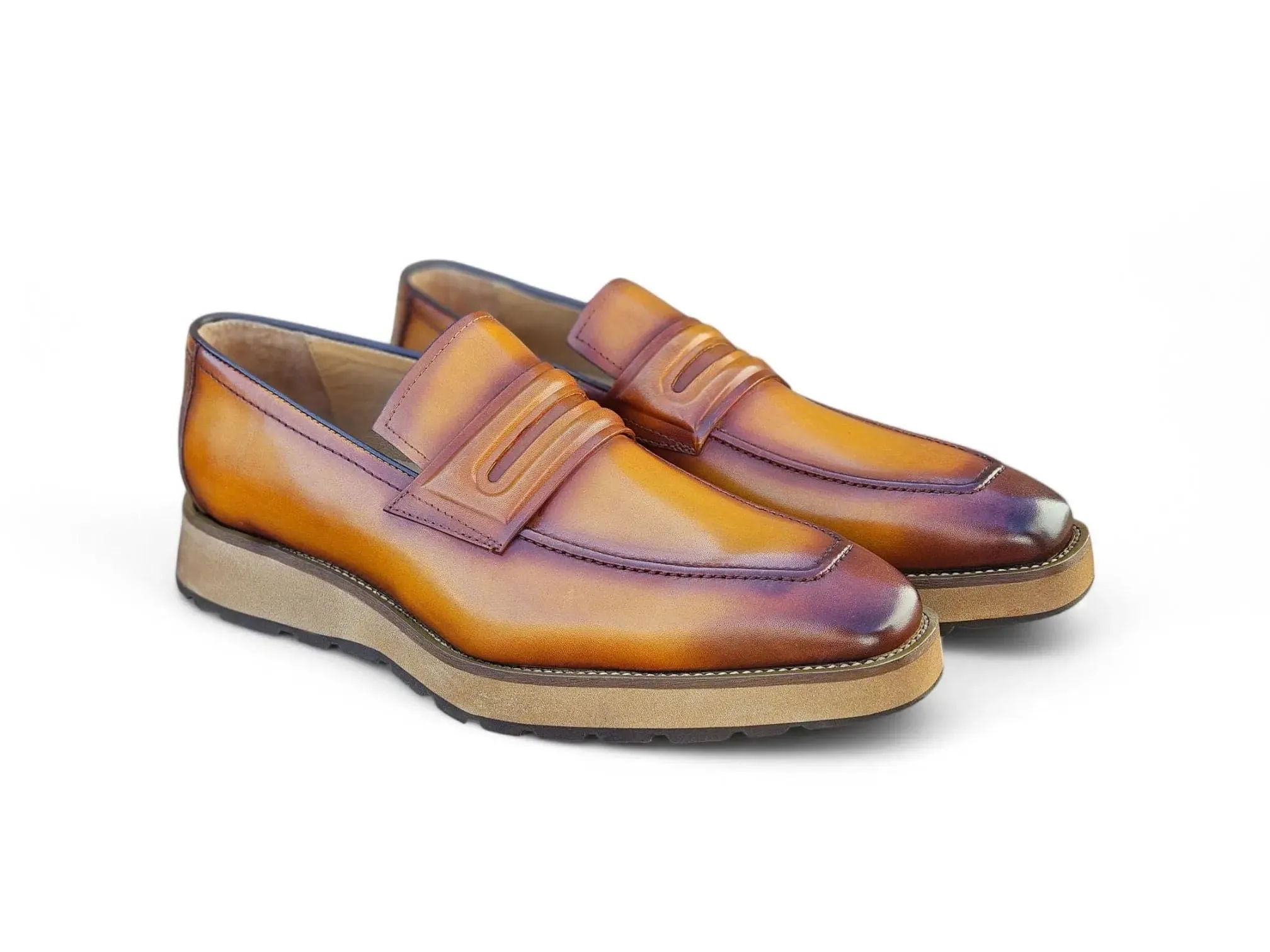 Leather Penny Loafer in Chunky Sole sold by Alberto Nardoni product image thumbnail 2