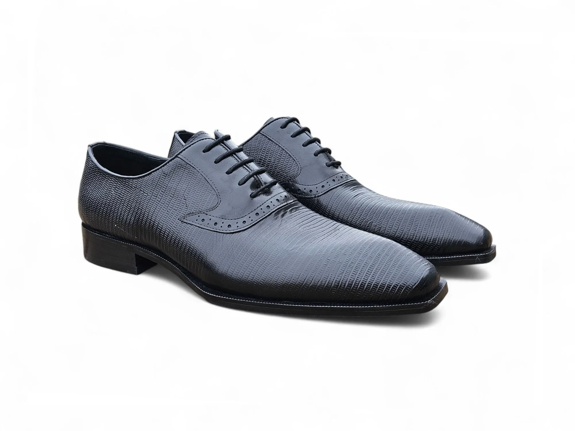 Milano Lizard Embossed Oxford Dress Shoes sold by Alberto Nardoni product image thumbnail 4