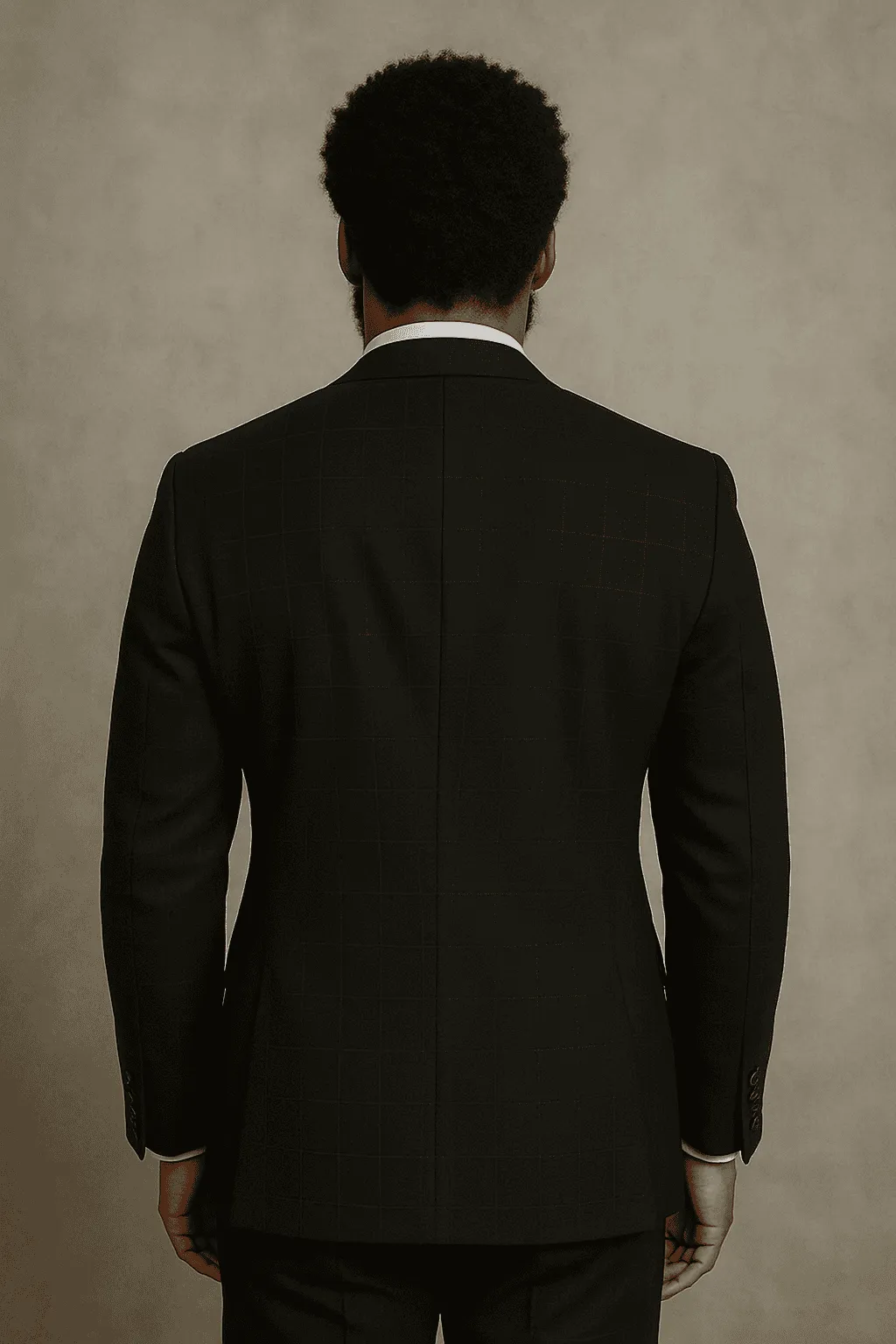 Wool Suit - Italian Made Business Suit by Statement Men's 3 Piece 100% Wool Modern Fit Suit - Sharp Plaid Pattern sold by Alberto Nardoni product image thumbnail 5