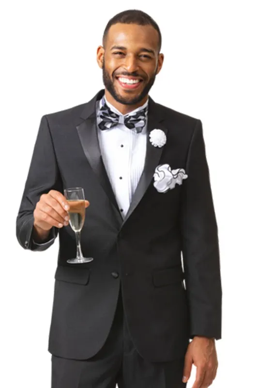 "EJ Samuel Black Tuxedo: Modern Fit & Two-Button Style" sold by Alberto Nardoni