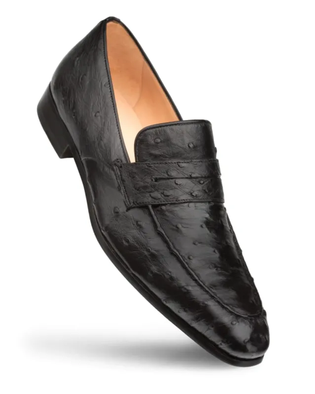 Lisbon Ostrich Black By Mezlan Made In Spain Brand sold by Alberto Nardoni