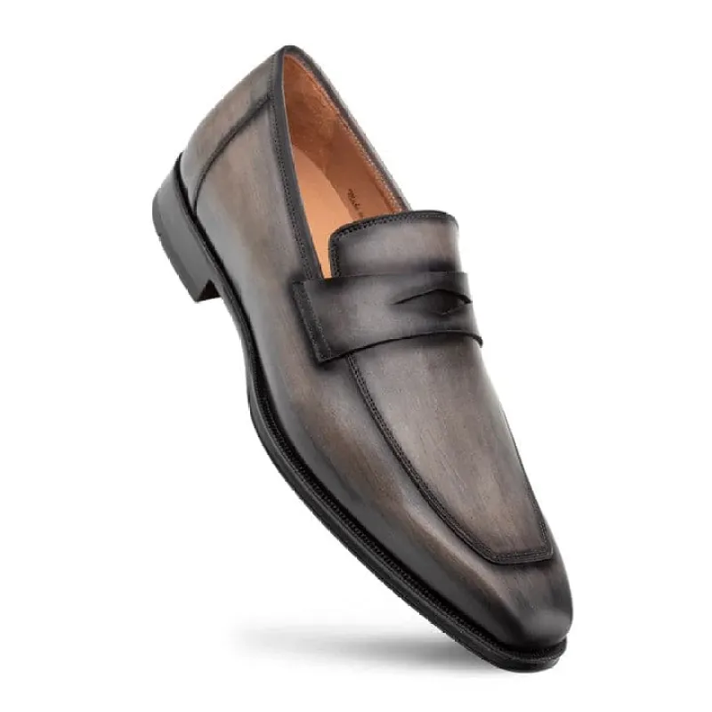 Avenue Rubber Sole Penny Loafer Dark Grey By Mezlan Made In Spain Brand sold by Alberto Nardoni