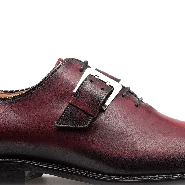 Machado Oxford Monk Strap Burgundy By Mezlan Made In Spain Brand sold by Alberto Nardoni product image thumbnail 4