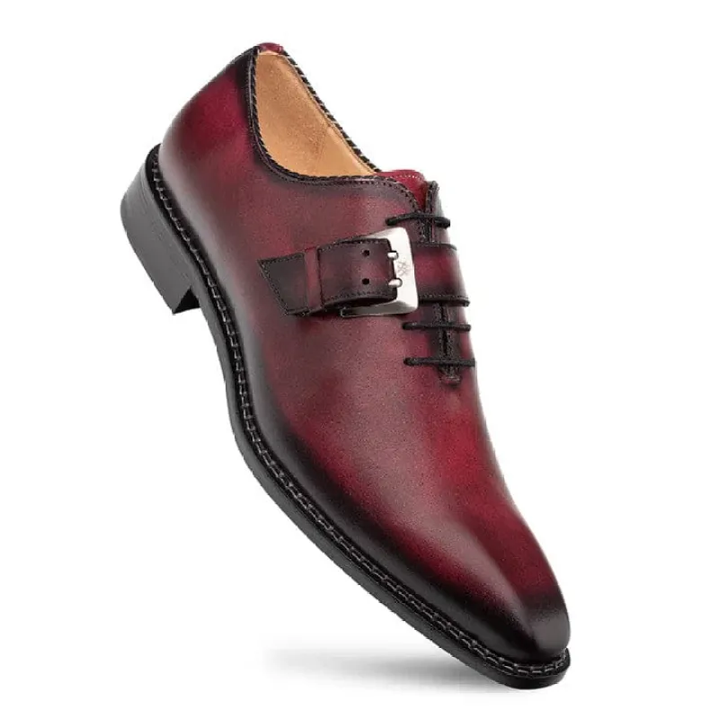 Machado Oxford Monk Strap Burgundy By Mezlan Made In Spain Brand sold by Alberto Nardoni