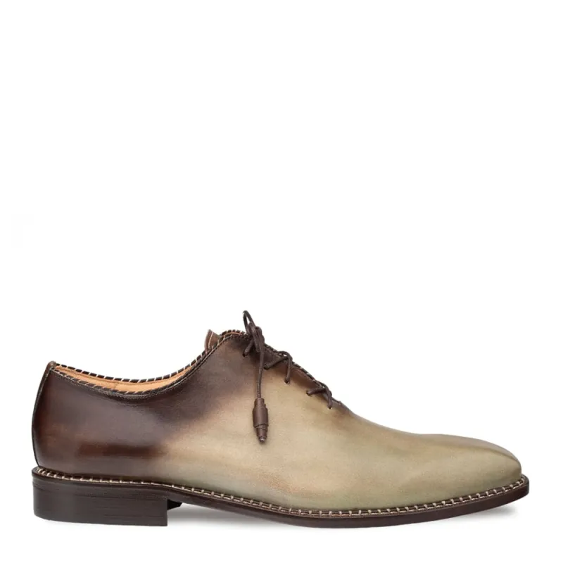 Barbaro Two-Tone Oxford Olive/Mocha By Mezlan Made In Spain Brand sold by Alberto Nardoni
