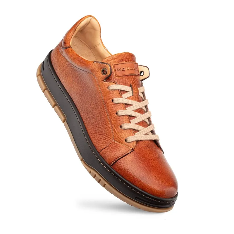 Grazia Deerskin Street Sneakers Dark Cognac By Mezlan Made In Spain Brand sold by Alberto Nardoni