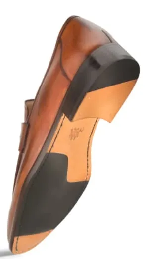 Calfskin Penny Loafer Cognac By Mezlan Made In Spain Brand sold by Alberto Nardoni product image thumbnail 3