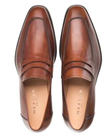 Calfskin Penny Loafer Cognac By Mezlan Made In Spain Brand sold by Alberto Nardoni product image thumbnail 4