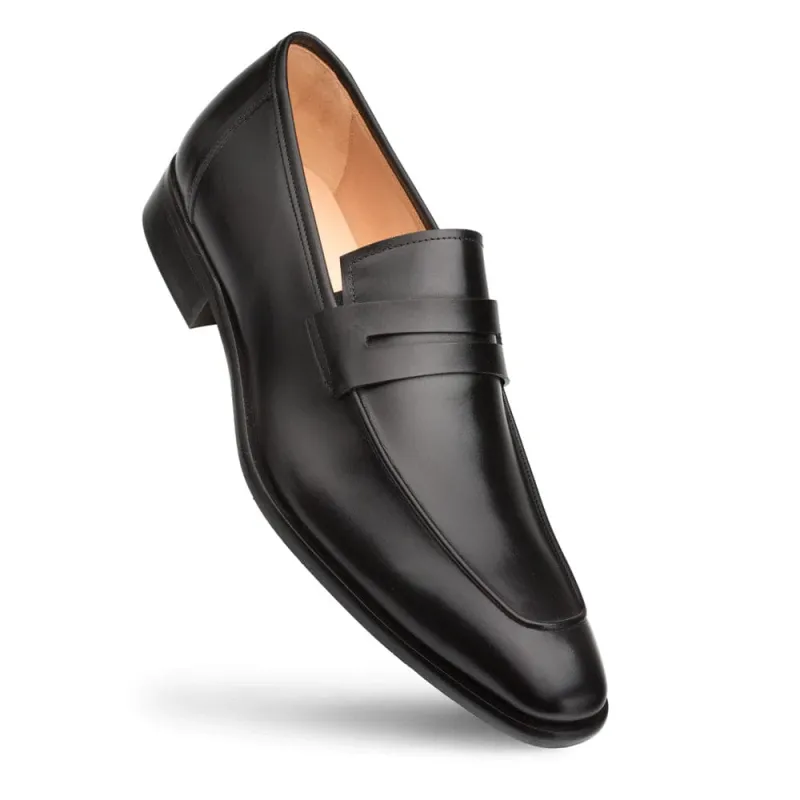 Calfskin Penny Loafer Black By Mezlan Made In Spain Brand sold by Alberto Nardoni