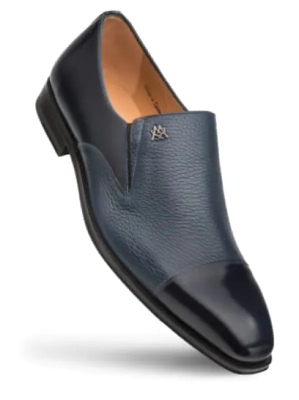 Milani Calfskin/deerskin  Blue By Mezlan Made In Spain Brand sold by Alberto Nardoni