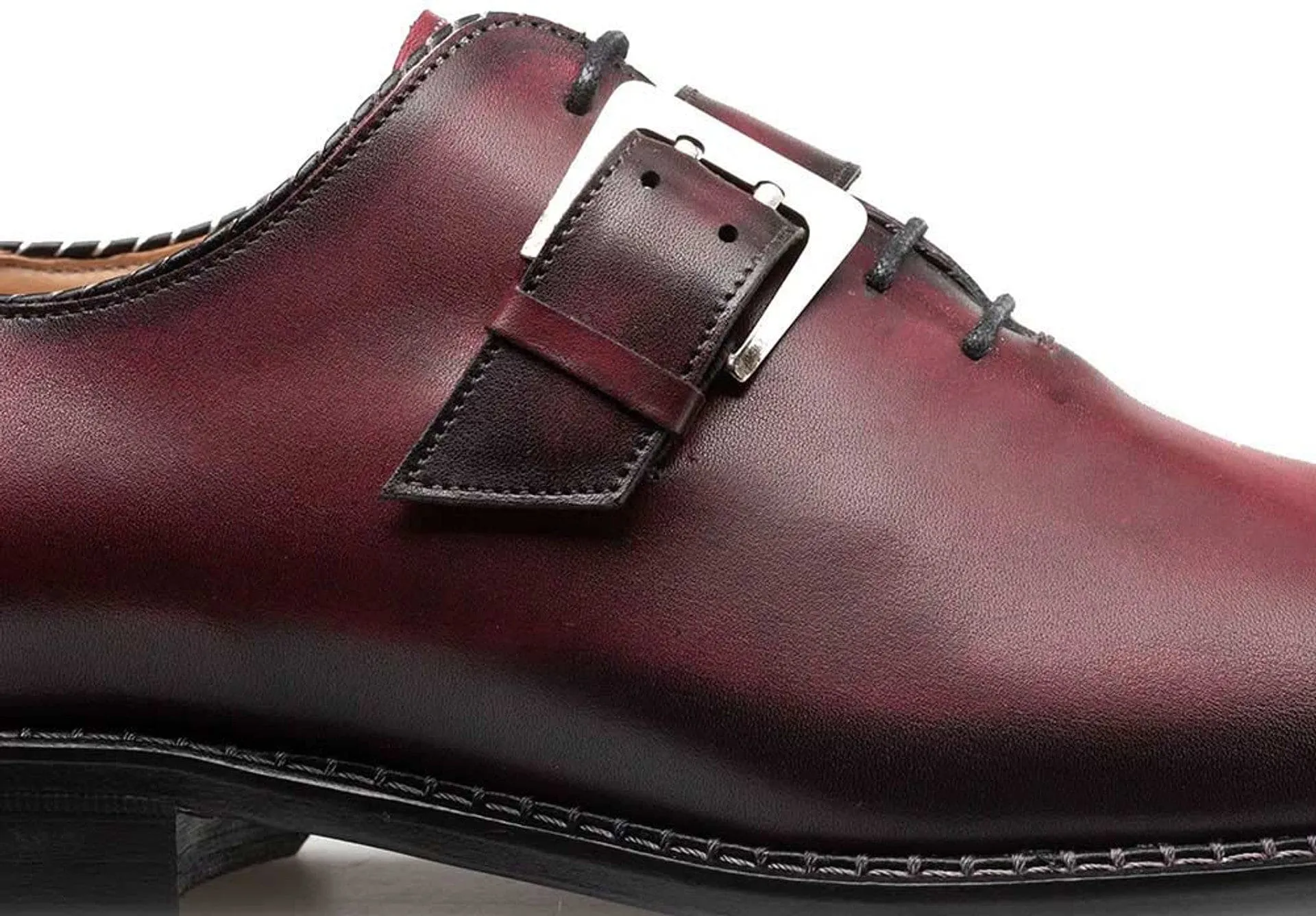 Machado Calfskin Leather Monk-Strap Shoes By Mezlan Made In Spain Brand sold by Alberto Nardoni product image thumbnail 4
