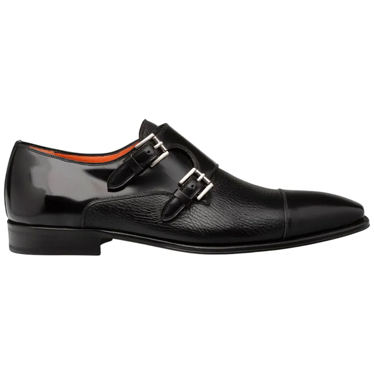 Men's Cantera Genuine Leather Double Monk Strap Black Shoes By Mezlan Made In Spain Brand sold by Alberto Nardoni product image thumbnail 2