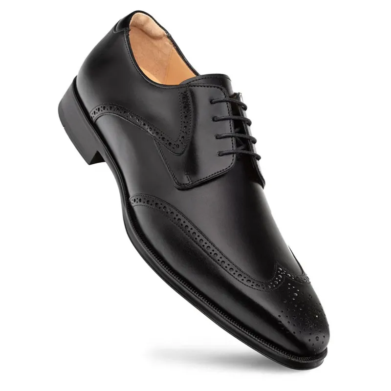 Men's Tasso Calfskin Leather Black Derby Oxfords By Mezlan Made In Spain Brand sold by Alberto Nardoni