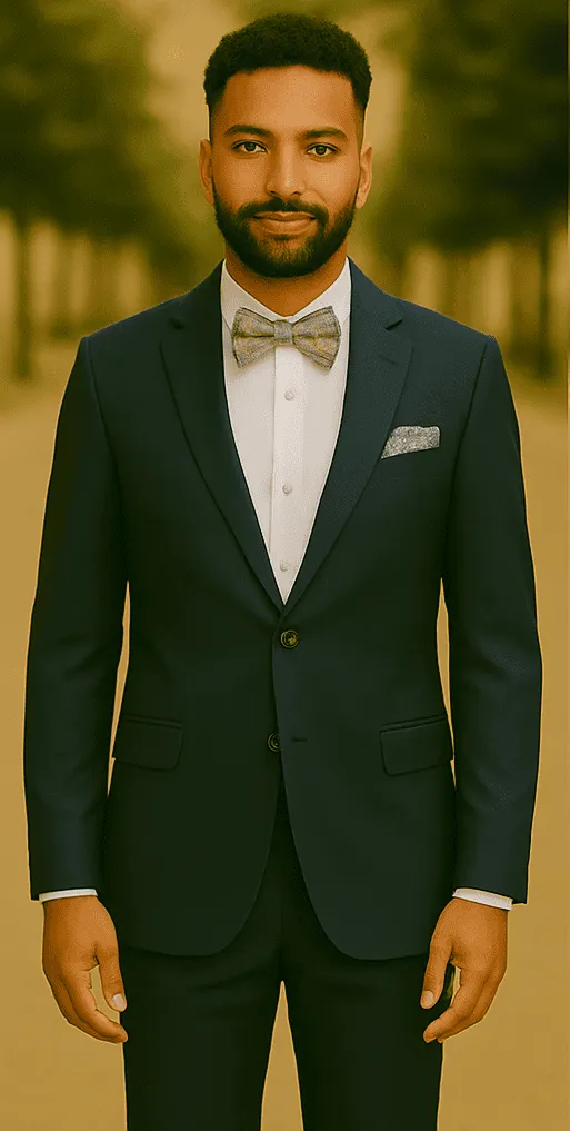 Men’s Slim Fit 100% Wool Suit by Rossiman Rossi – Peak Lapel Jacket & Plum Tapered Pants sold by Alberto Nardoni