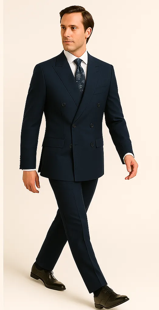 Rossiman Men's Blue Slim Fit Suit – Modern Tailored Formalwear sold by Alberto Nardoni product image thumbnail 5