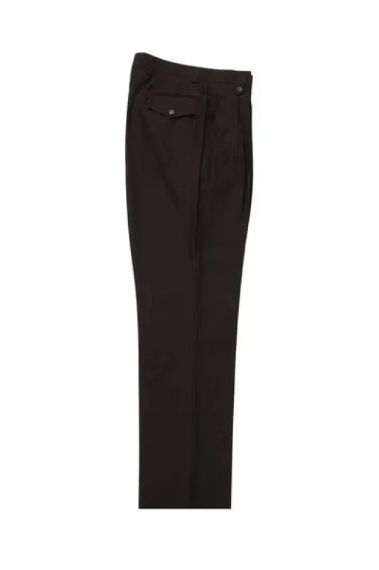 Brown Wide Leg Wool Dress Pant 2586/2576 by Tiglio Luxe TIG1003 sold by Alberto Nardoni