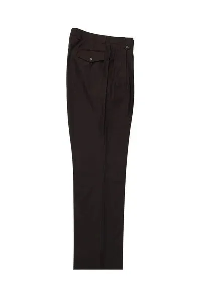 Brown Wide Leg Wool Dress Pant 2586/2576 by Tiglio Luxe TIG1003 sold by Alberto Nardoni