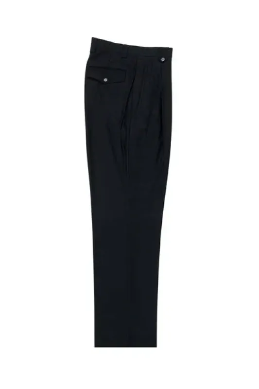 Navy Wide Leg Wool Dress Pant 2586/2576 by Tiglio Luxe TIG1002 sold by Alberto Nardoni