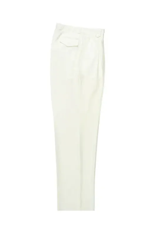 Offwhite Wide Leg Wool Dress Pant 2586/2576 by Tiglio Luxe sold by Alberto Nardoni
