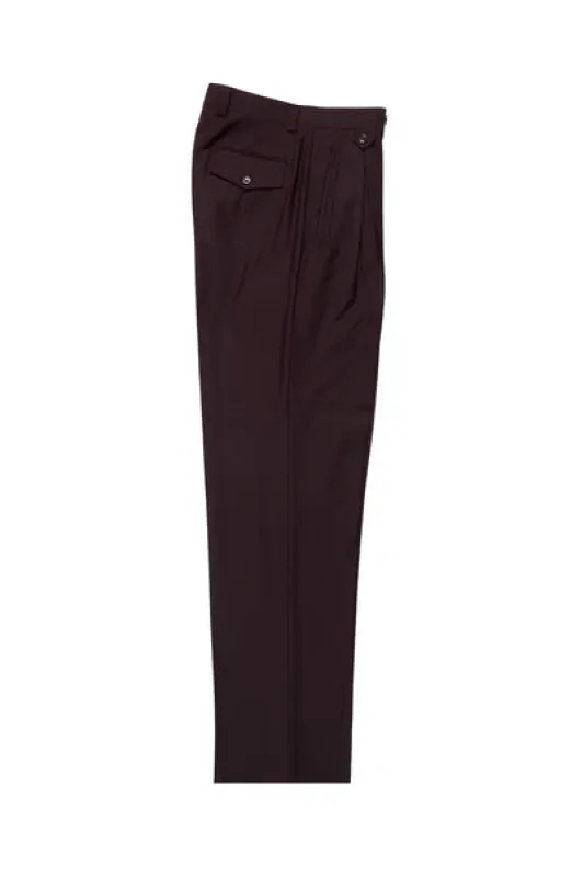 Burgundy Wide Leg Wool Dress Pant 2586/2576 by Tiglio Luxe sold by Alberto Nardoni