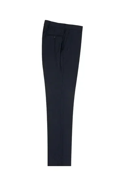 Navy Flat Front Slim Fit Wool Dress Pant 2564 by Tiglio Luxe TIG1002 sold by Alberto Nardoni