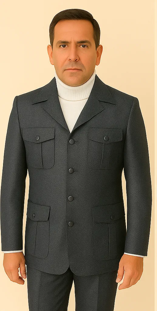 Rossi Man DUKE RM1767 – Slim Fit Steel Grey 3-Piece Suit for Men | Elegant Formalwear sold by Alberto Nardoni product image thumbnail 5