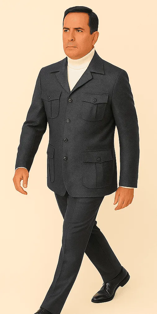 Rossi Man DUKE RM1767 – Slim Fit Steel Grey 3-Piece Suit for Men | Elegant Formalwear sold by Alberto Nardoni product image thumbnail 4