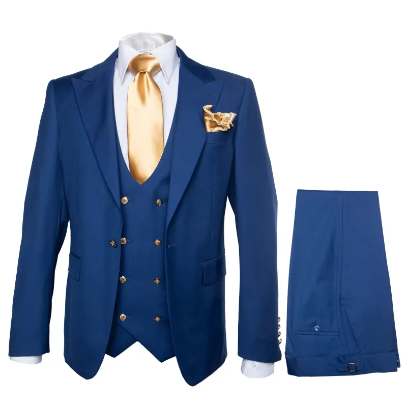 Rossi Man BOND RM1780 Slim Fit 3-Piece Suit â€“ Modern Royal Blue Suit for Men sold by Alberto Nardoni