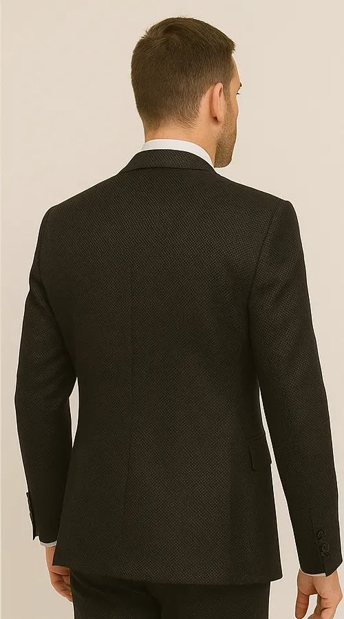 Mens Formal 3-Piece Suit - Rossi Man Bond Slim Fit in Black | RM1751 sold by Alberto Nardoni product image thumbnail 2