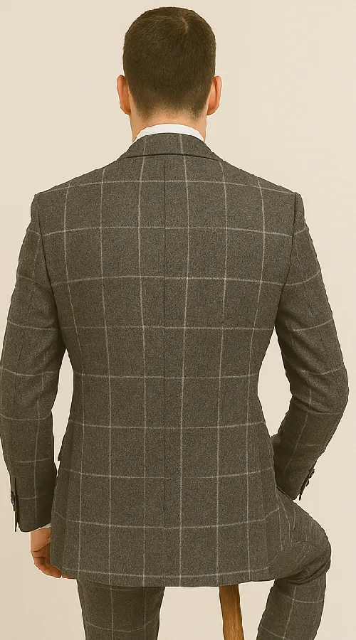 Rossi Man RM1742 - Max Collection Stylish Slim Fit Mens Suit in Brown sold by Alberto Nardoni product image thumbnail 4