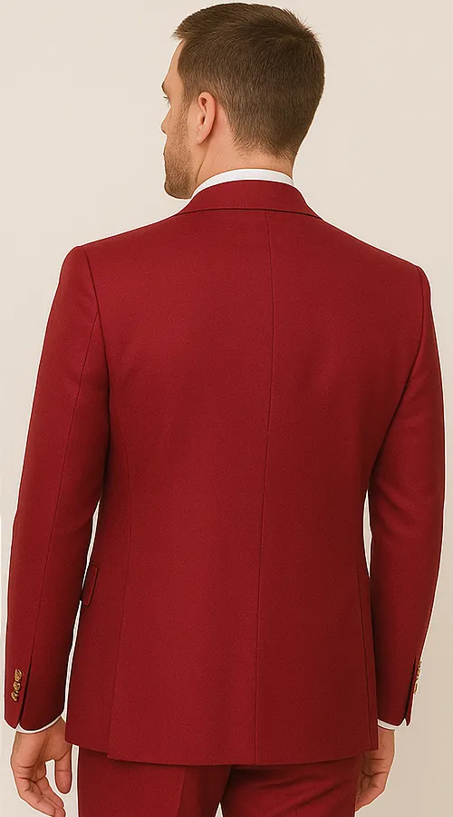 Rossi Man Bond Collection RM1777 – Premium Red Slim Fit 3-Piece Suit for Men sold by Alberto Nardoni product image thumbnail 4