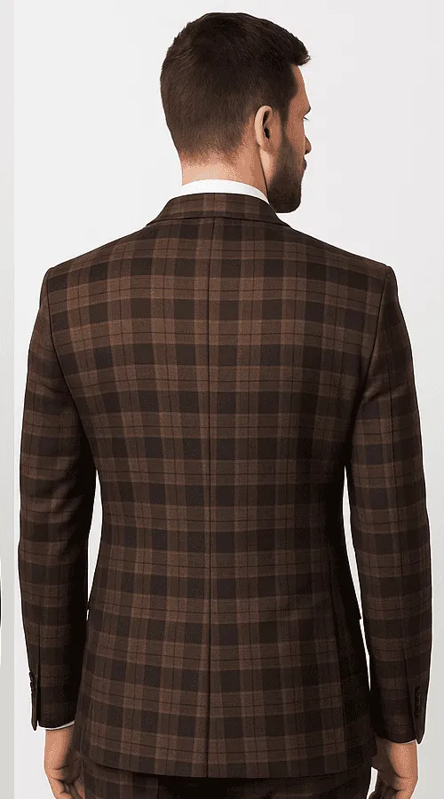 Brown Slim Fit 3-Piece Suit - Rossi Man Max Mens Formalwear | RM1735 sold by Alberto Nardoni product image thumbnail 4