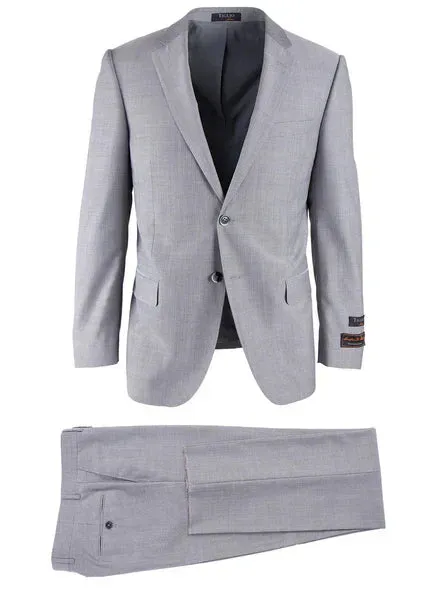 Novello Light Gray Herringbone, Modern Fit, Pure Wool Suit by Tiglio Luxe 12A005 sold by Alberto Nardoni