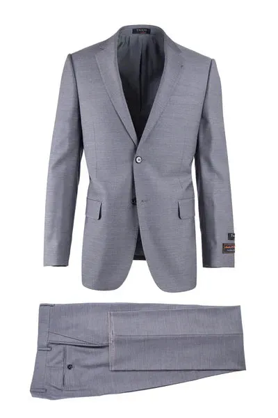 Novello Light Gray, Modern Fit, Pure Wool Suit by Tiglio Luxe E09063/26 sold by Alberto Nardoni