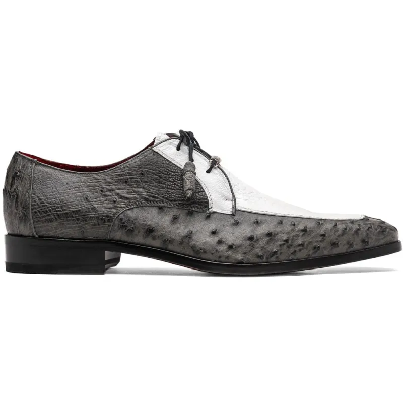 Marco Di Milano Andretti White / Grey Ostrich Leg Shoes sold by Alberto Nardoni