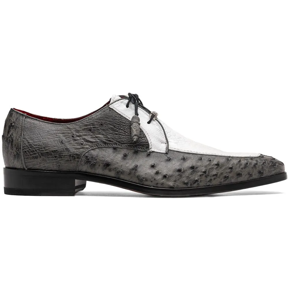 Marco Di Milano Andretti White / Grey Ostrich Leg Shoes sold by Alberto Nardoni