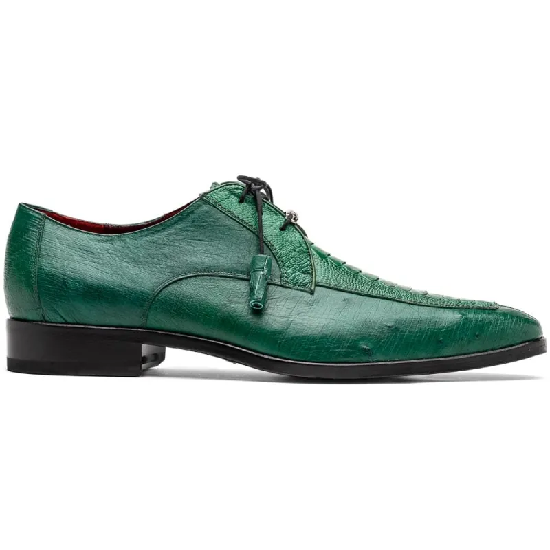 Marco Di Milano Andretti Green Lemon Ostrich Leg Shoes sold by Alberto Nardoni