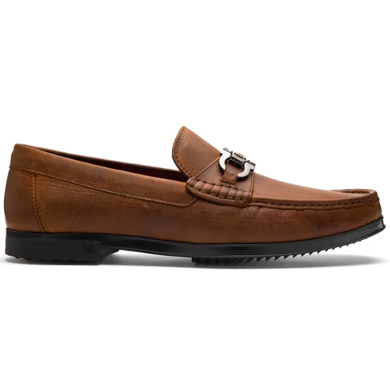 Marco Di Milano Atrani Crazy Tan Calf Bit Loafer sold by Alberto Nardoni