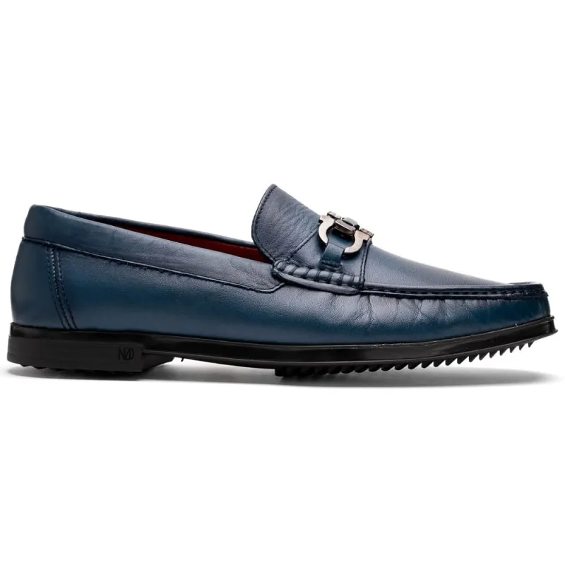 Marco Di Milano Atrani Navy Calf Bit Loafer sold by Alberto Nardoni