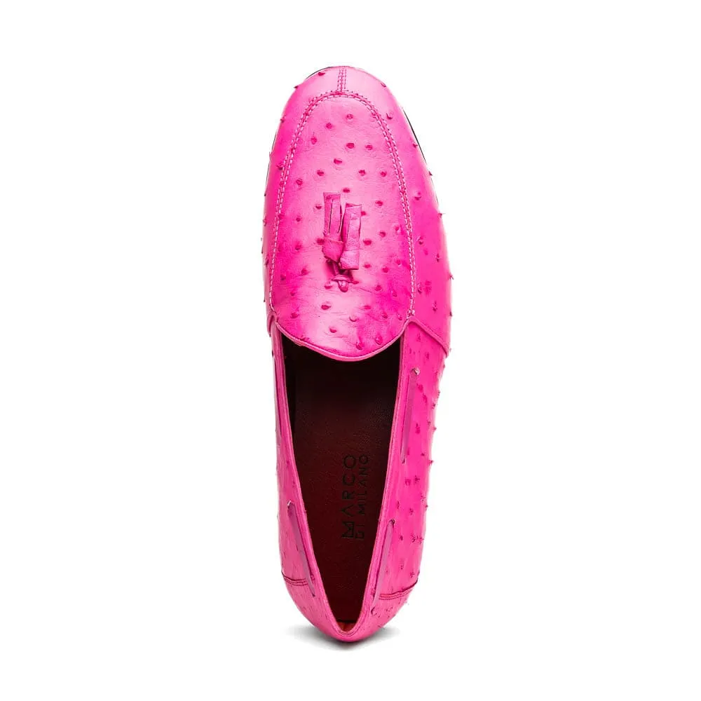 Marco Di Milano Aubiere Pink Ostrich Quill Tassel Loafers sold by Alberto Nardoni product image thumbnail 4