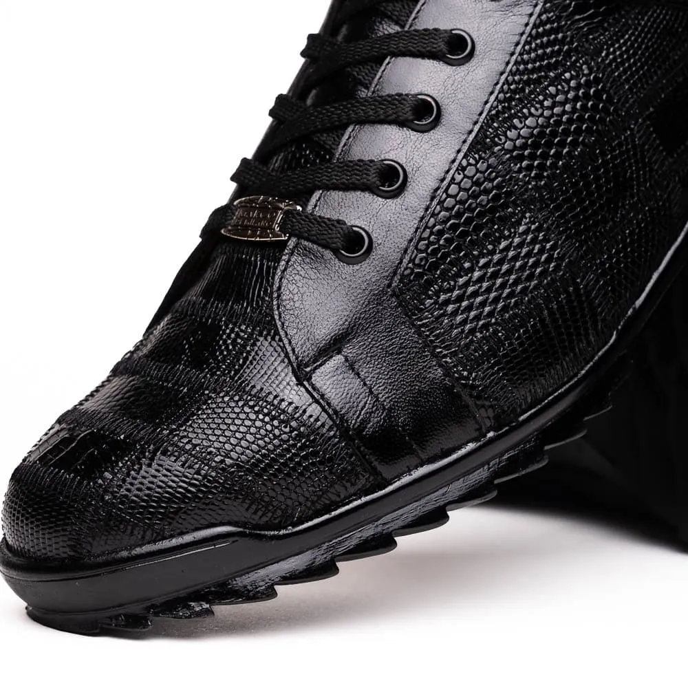 Marco Di Milano Bari Patchwork Lizard Sneakers in Black sold by Alberto Nardoni product image thumbnail 3