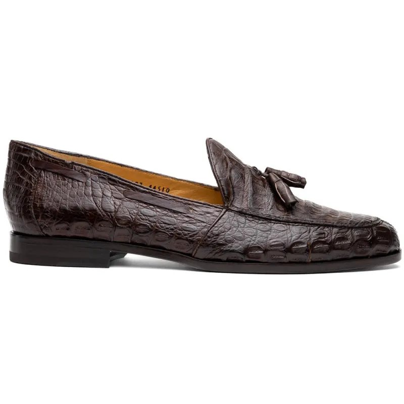 Marco Di Milano Bianchi Brown Caiman Crocodile Tassel Loafers sold by Alberto Nardoni