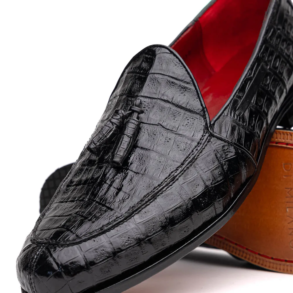 Marco Di Milano Bianchi Black Caiman Crocodile Tassel Loafers sold by Alberto Nardoni product image thumbnail 3