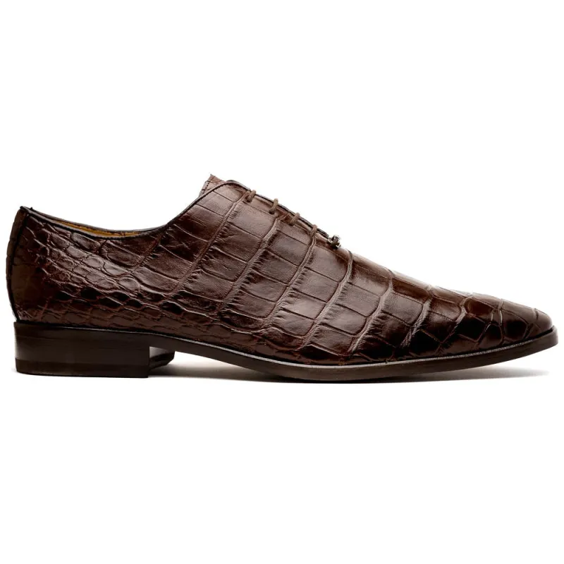 Marco Di Milano Bono Brown Alligator Wholecut Oxfords sold by Alberto Nardoni