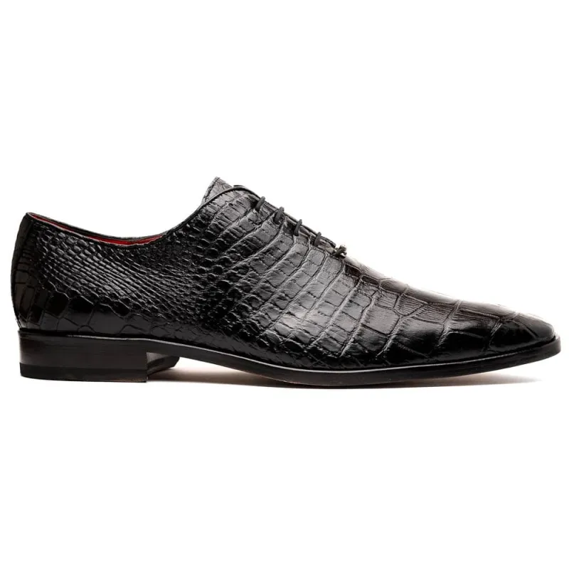 Marco Di Milano Bono Black Alligator Wholecut Oxfords sold by Alberto Nardoni