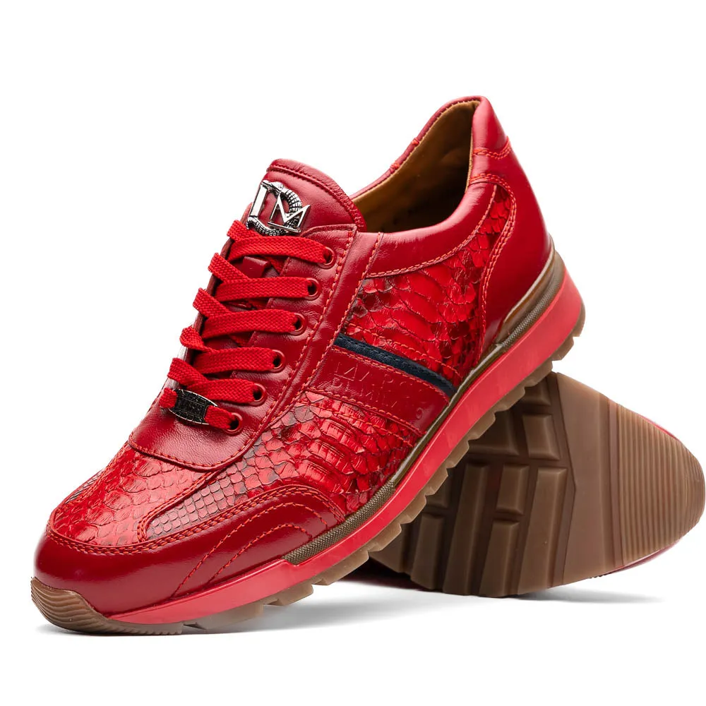 Marco Di Milano Brescia Red Python & Calfskin Sneakers sold by Alberto Nardoni product image thumbnail 2