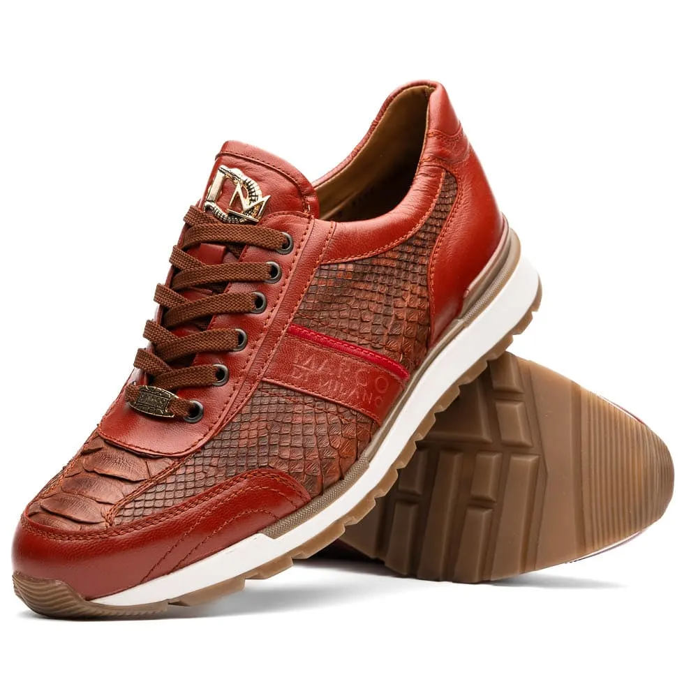 Marco Di Milano Brescia Antique Cognac Python & Calfskin Sneakers sold by Alberto Nardoni product image thumbnail 2