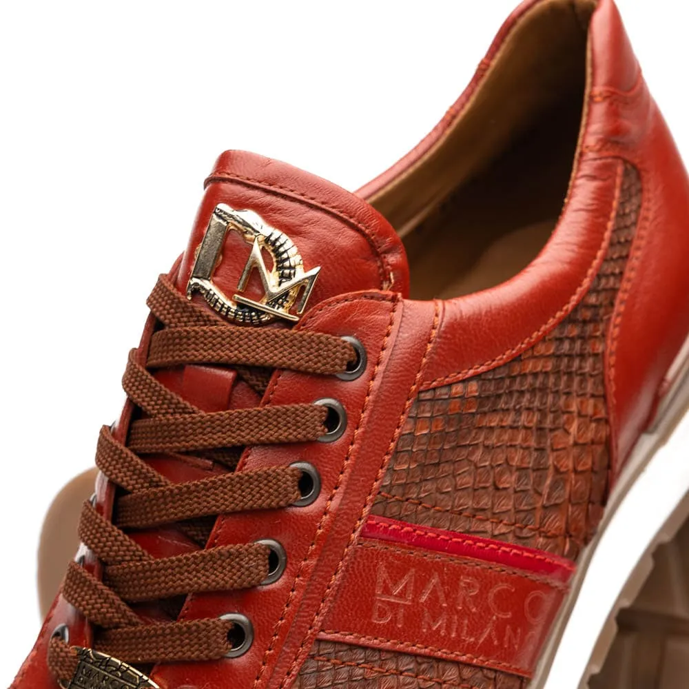 Marco Di Milano Brescia Antique Cognac Python & Calfskin Sneakers sold by Alberto Nardoni product image thumbnail 4