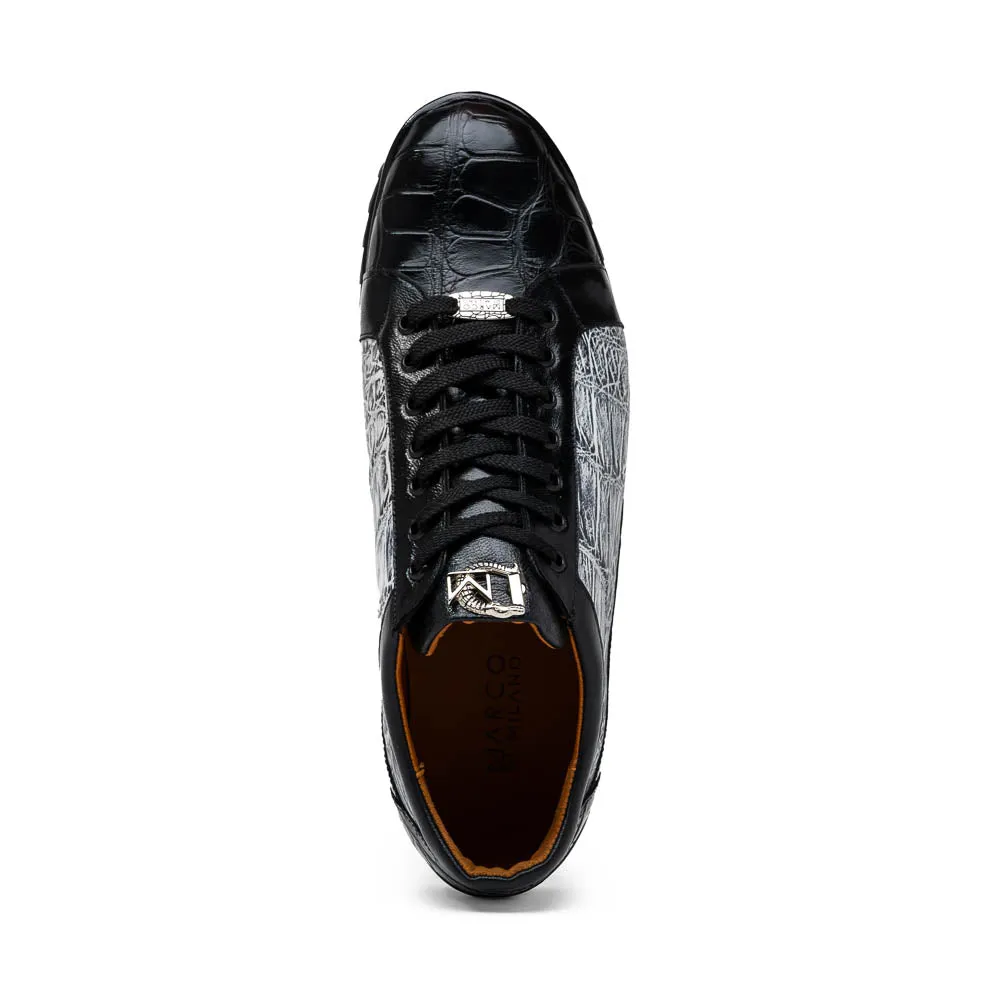 Marco Di Milano Cairo Black/White Alligator Sneakers sold by Alberto Nardoni product image thumbnail 4